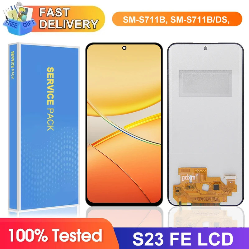 หน้าจอ LCD สําหรับ Samsung S23 FE LCD Touch Screen จอแสดงผล S711B, S711B/DS, SM-S711U Digitizer Asse