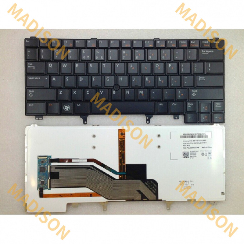 แป้นพิมพ์สีดําสําหรับ Dell Latitude E6420 e6430 e6440 XT3