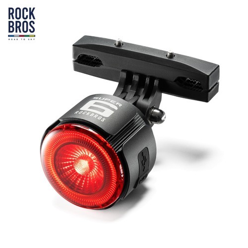 ROCKBROS Smart Brake Sensing Rear Bike Lights,Auto Light Sensing Bike Tail Light
