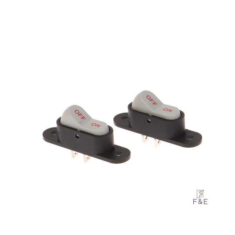 F & E 1/5PCS เรือปุ่มสวิทช์สีขาว 2 Pin Light ON/OFF 250V 6A AC AMP 125V 10A กระทะไฟฟ้า Home Start สว