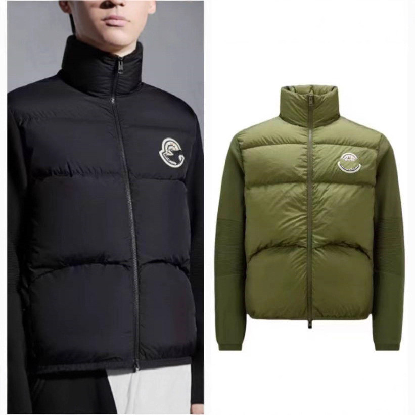 D0JX Mon Spot Goods2025Down Jacket New Knitted Stitching Lightweight Double Peak Down Jacket