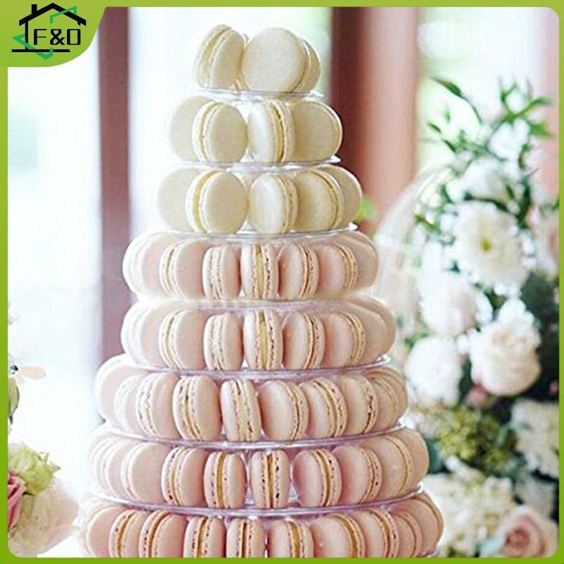 F&O 6/10 ชั้นขาตั้งจอแสดงผล Cupcake Tower ชั้นวางเค้กถาดพลาสติกสําหรับงานแต่งงานวันเกิดเค้กตกแต่งเครื่องมือ