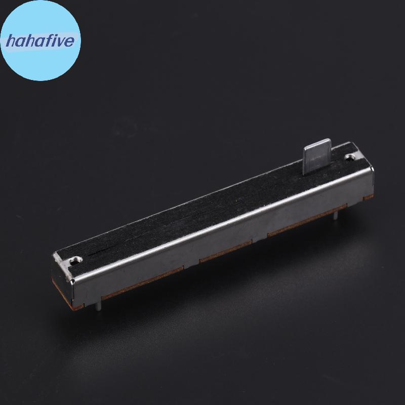 HAHA 88 มม. 3-Pin Single Potentiometer A10K B10K ตรงสไลด์ Potentiometer Mono Channel Mixer Fader Str