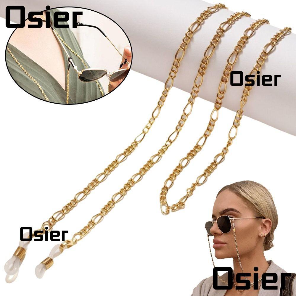 เชือกสายคล้องแว่น Oser กันลื่น สำหรับแว่นตาโลหะเรียบง่าย ใช้ได้ทั้งผู้หญิงและผู้ชาย