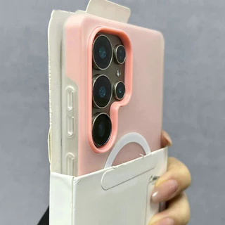 หรูหราสีลูกกวาด 2 IN 1 สําหรับเคสแม่เหล็กสําหรับ Samsung Galaxy S26 S25 S24 FE S23 Plus S22 Ultra Matte Cover