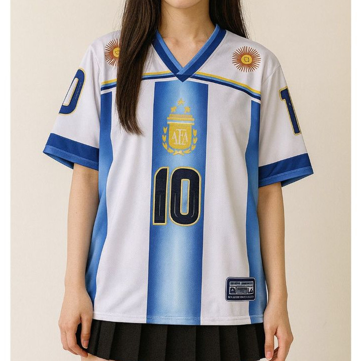 MF - ARGENTINA 10 Oversize Retro Boxy Shirt Jersey