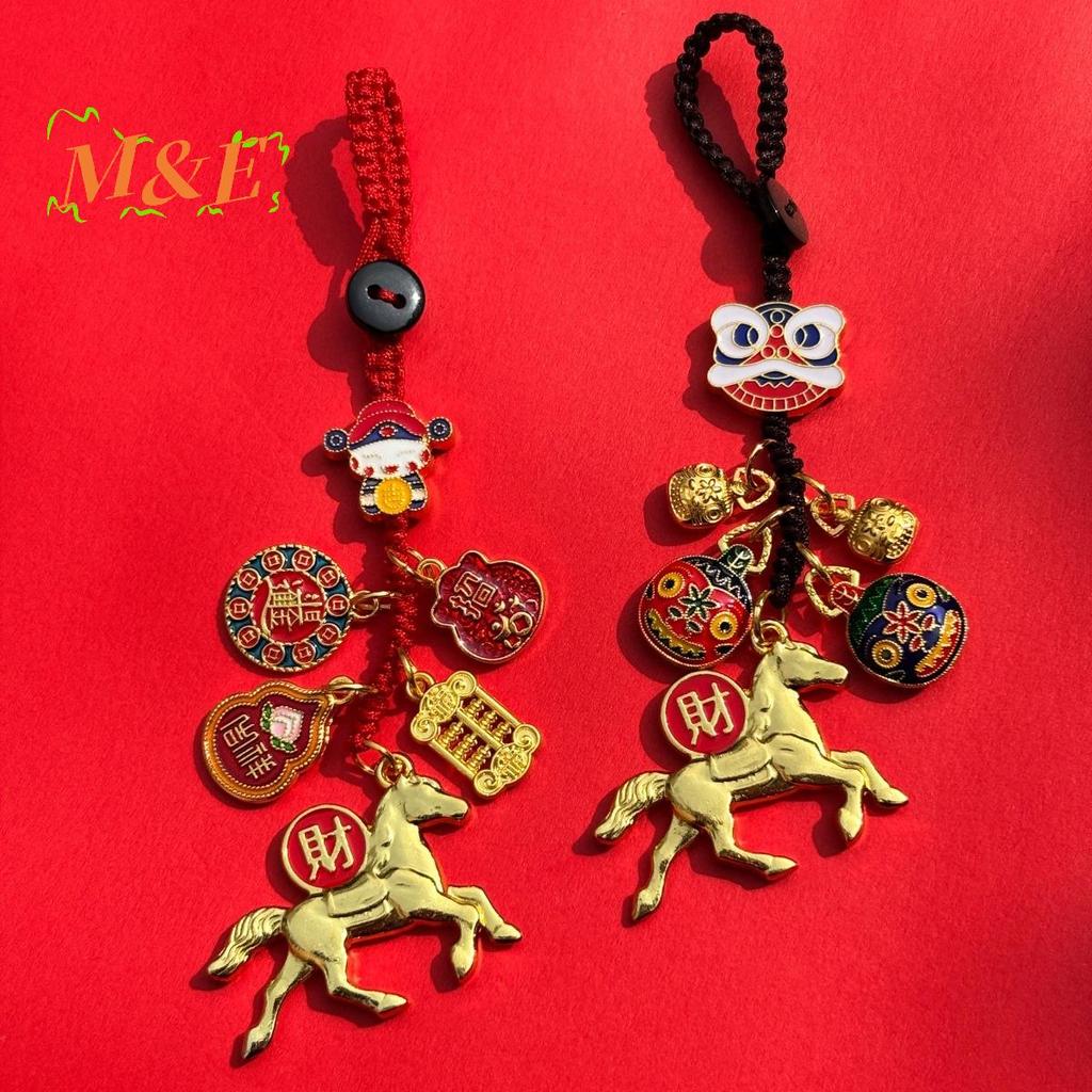 [M&E] ปีเสือ Lucky Fortune พวงกุญแจเชือกเส้นเล็กโทรศัพท์มือถือ Zodiac Horse จี้กระเป๋าอุปกรณ์เสริมขอ