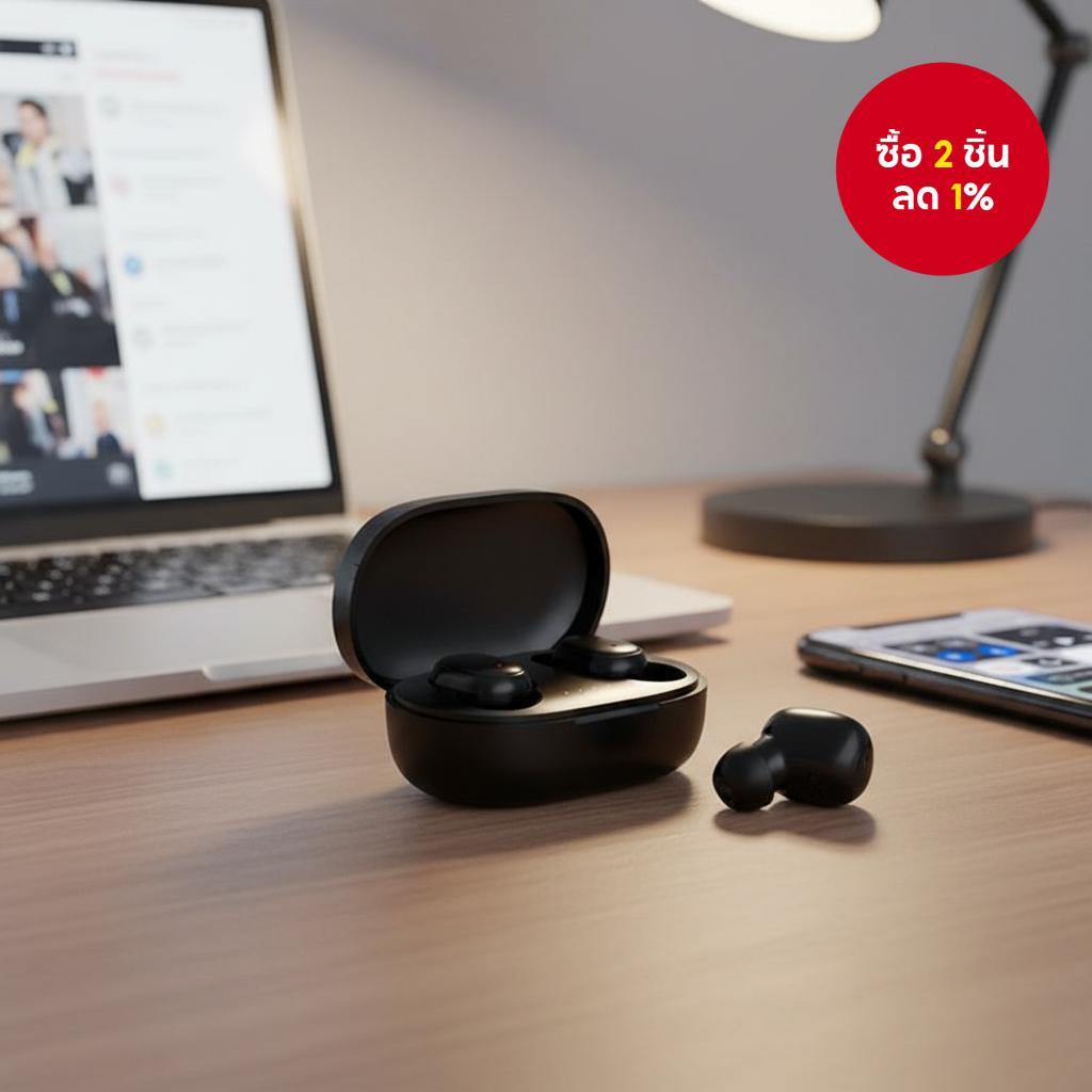 หูฟังบลูทูธ TWS A6S ไร้สายพร้อมไมค์ สําหรับเสียงเบส HIFI กีฬา และเกมมิ่ง