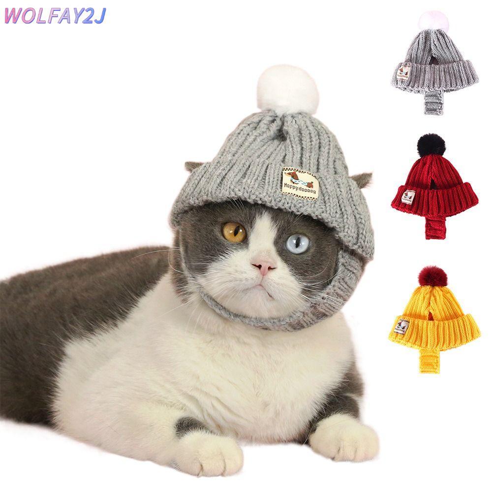 WOLFAY2J หมวกแมว, อุปกรณ์เสริมเครื่องแต่งกายสัตว์เลี้ยงสัตว์เลี้ยงแต่งตัวหมวกลูกสุนัข, แฟชั่นให้ความ