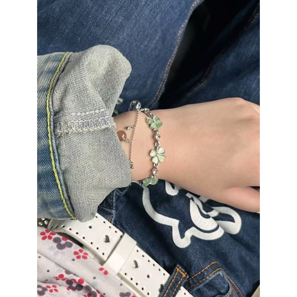 กําไลข้อมือ coquette bracelet สร้อยข้อมือลัคกี้โฟรคลีฟ อินเทรนด์ งานแฮนด์เมดORIGINAL