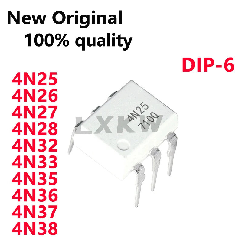 5PCS 4N25 4N26 4N27 4N28 4N32 4N33 4N35 4N36 4N37 4N38 DIP6 Optocoupler ชิปในสต็อก