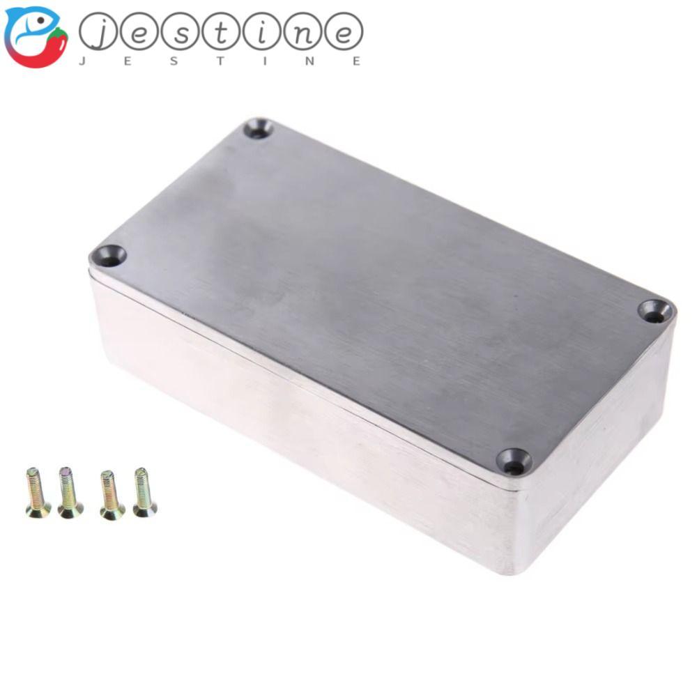 กล่องเหยียบเอฟเฟกต์ JESTINE, กล่อง Stomp อลูมิเนียม 1590B, ทนทานพร้อมสกรู ขายกีตาร์เปลี่ยนเคสเอฟเฟกต