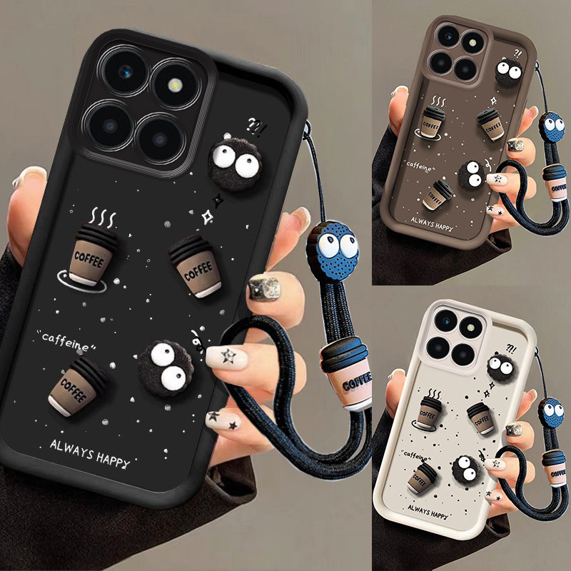 Honor x6b กรณี Honor x6c x6a กรณีถ้วยกาแฟ Anti-drop เคสโทรศัพท์ป้องกัน BBQ