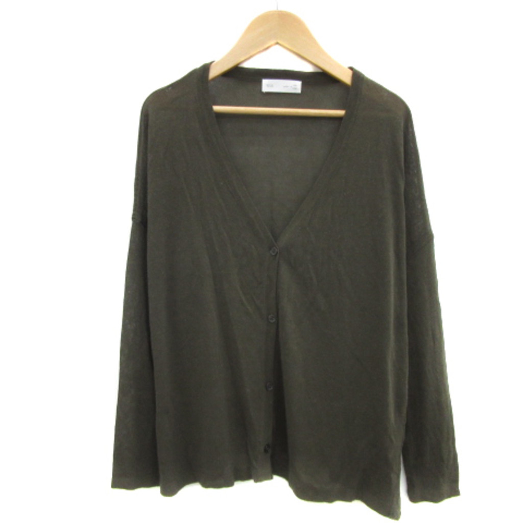 ViS Cardigan Sweater Knit v-neck green Direct from Japan Secondhand