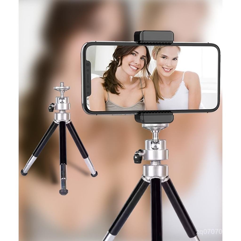 Mini Tripod Portable 3-Stage Tripod Universal 1/4 Screw Phone Tripod