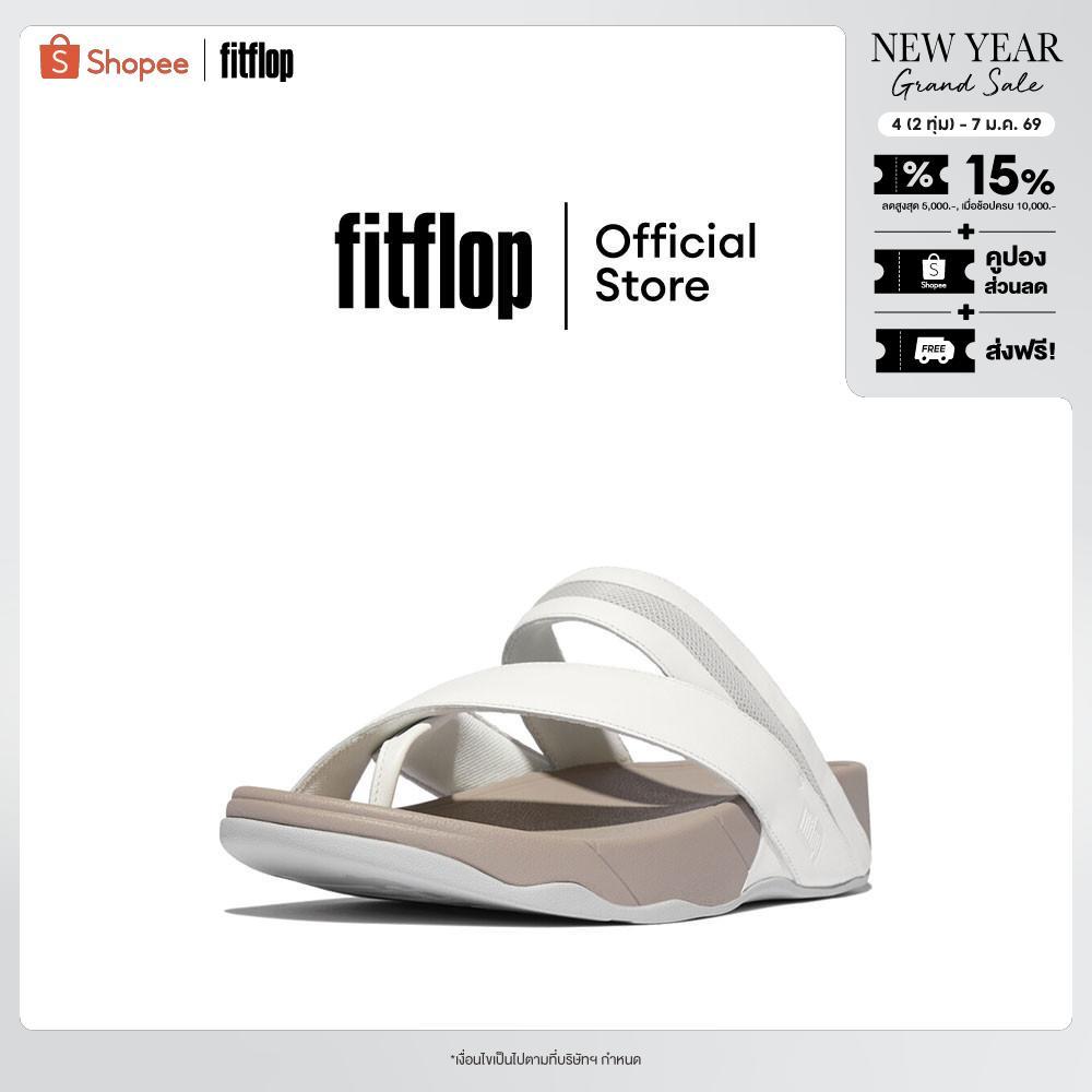 FITFLOP SLING LEATHER/MESH TOE-POST รองเท้าแตะแบบหูหนีบผู้ชาย รุ่น JH7-B97 สี WHITE