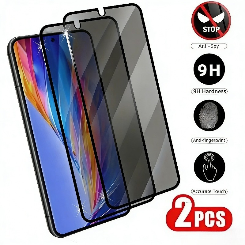 2Pcs ฟิล์มกระจกนิรภัยสําหรับ Realme Q5i Q5 Q3t Q3s Q3i Pro Q5Pro 5G Anti Spy ความเป็นส่วนตัวสีดําขอบ