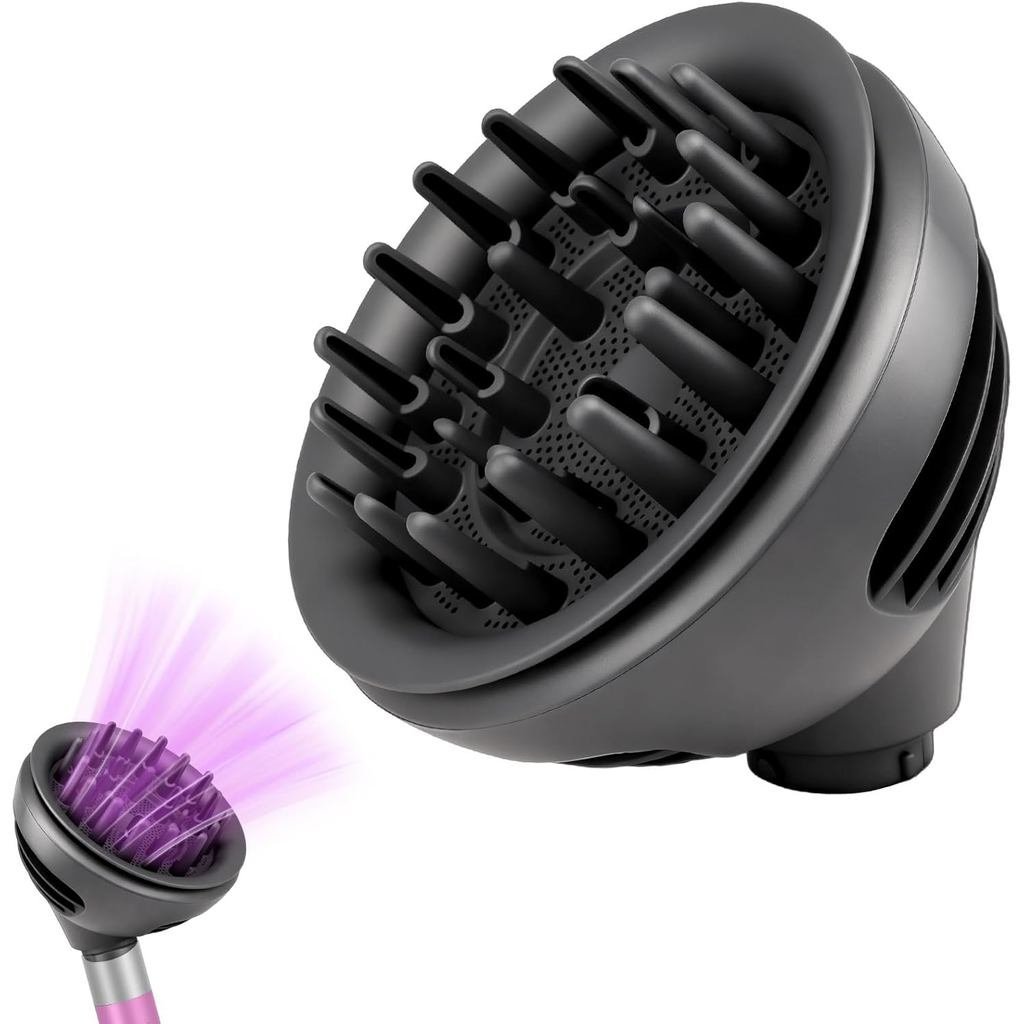 Wave+Curl Diffuser สําหรับ Dyson Airwrap,อัพเกรดDiffuserหัวฉีดสิ่งที่แนบมาสําหรับDyson Airwrap HS01 HS05 HS08,สําหรับผมหยัก,หยิกและขดลวด,น้ําหนักเบาและการออกแบบตามหลักสรีรศาสตร์