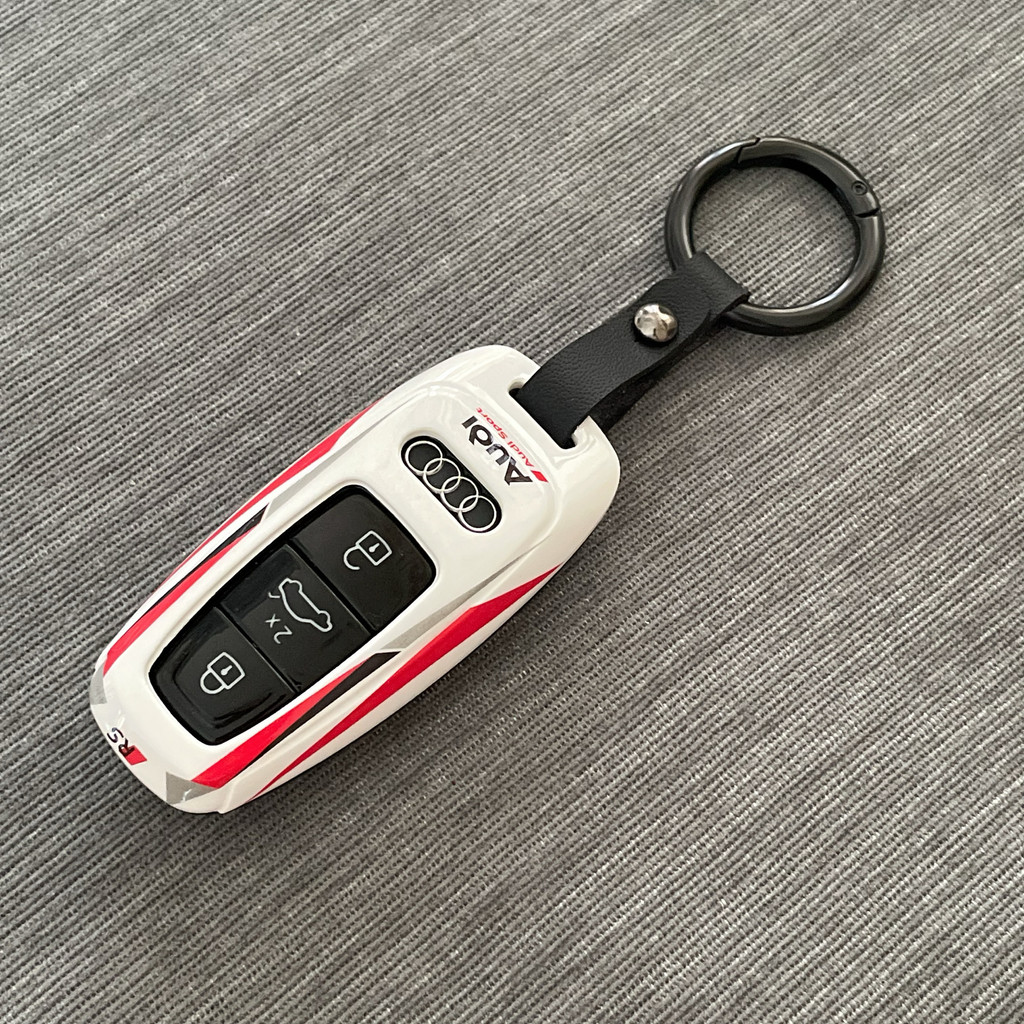 ใหม่ 2018 19 20 Audi Key SHELL A6L/A7/A8/Q7/Q8 ฝาครอบกุญแจ Track SHELL รถรีโมทคอนโทรลหัวเข็มขัด