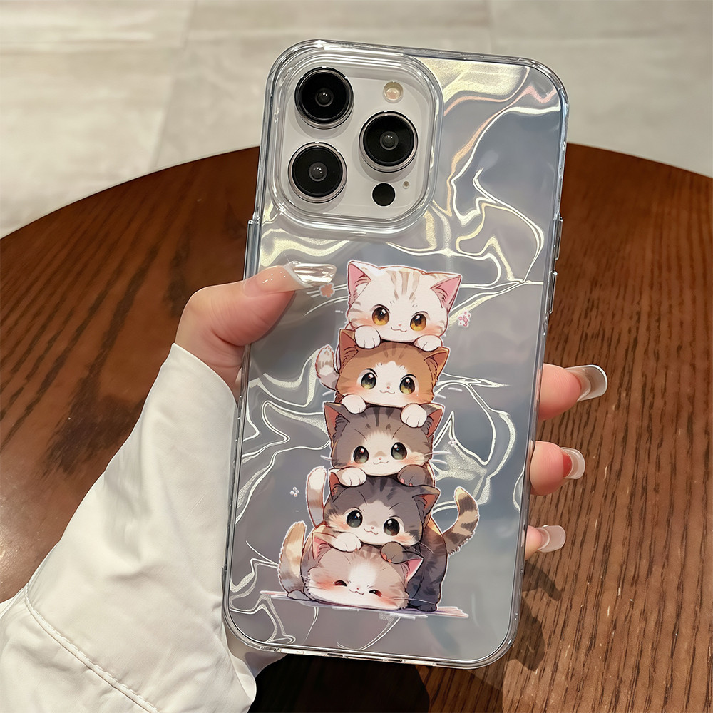 ✨จัดส่งในพื้นที่✨เคสโทรศัพท์ระลอกน้ำลูกแมวการ์ตูนน่ารักเหมาะสำหรับ iPhone16 15 14 13 11 6 7 8 plus Pro Promax ราคา ถูกที่สุด ดีลบีเคเค แกลเลอรีภาพที่ 8