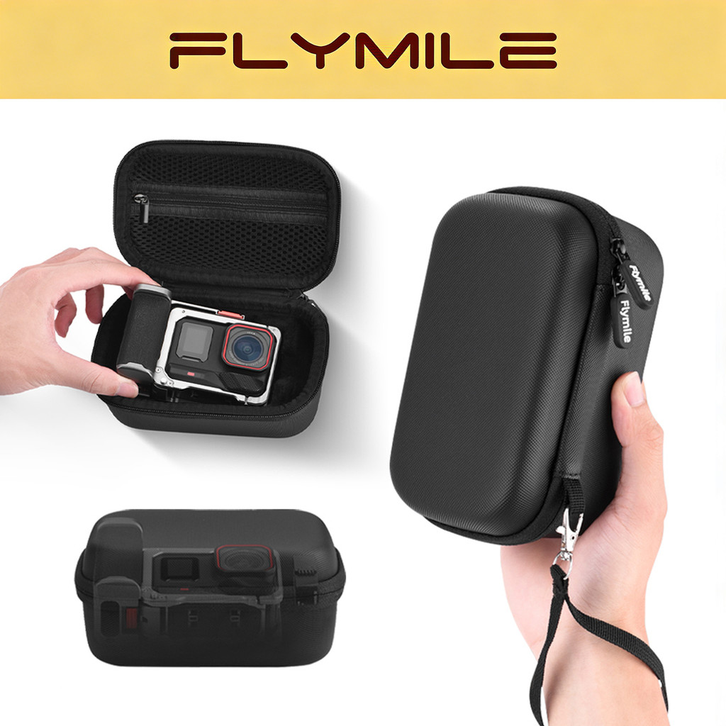 กระเป๋าถือ Flymile สําหรับ Insta360 Ace Pro 2,กระเป๋าเดินทาง,กรงและด้ามจับอุปกรณ์เสริมกระเป๋าถือ