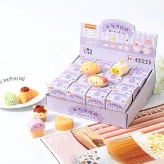 Sugar squishy สกุชชี่ รวมเซ็ทขนมปังหลากหลาย 16pcs กล่องสุ่มบีบ ลายการ์ตูนน่ารัก มีหลายแบบให้เลือก