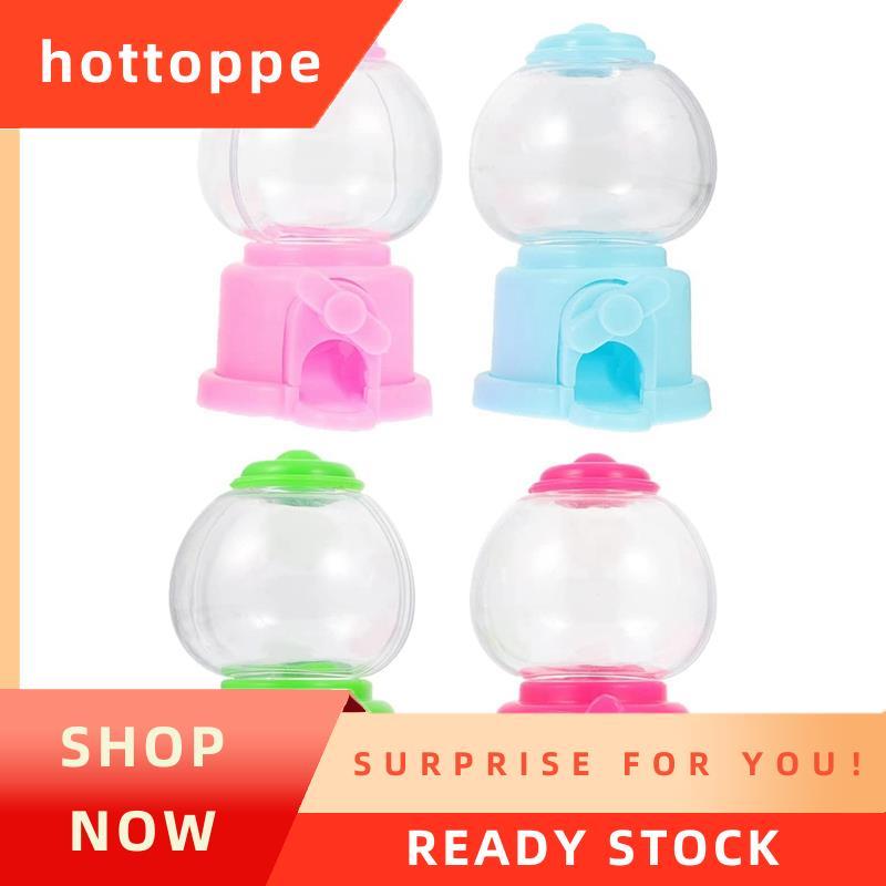 hottoppeMini Candy Dispenser Kit 3.7 นิ้ว Gumball Machines สําหรับของขวัญเด็กปาร์ตี้ (4 แพ็ค)