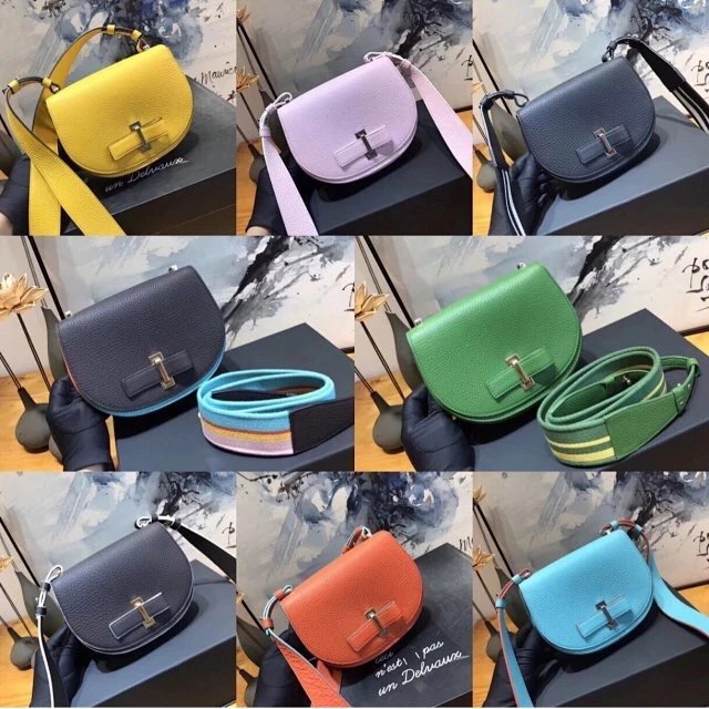 DELVAUX Le Muyin กระเป๋าสะพายข้างแบบ flap จากเบลเจี้ยม สำหรับสุภาพสตรี ดีไซน์หลายเลเยอร์ พร้อมสายคล้
