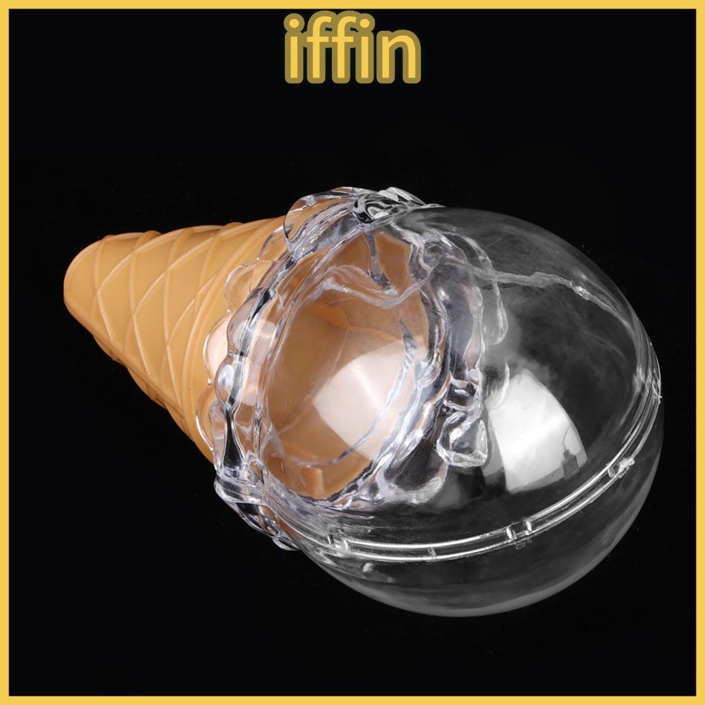 IFFIN 8 ชิ้นกล่องขนมโปร่งใส,โปร่งใสReusable Ice Cream Candy กล่อง,Party Favors PS Ice Cream Shape 10