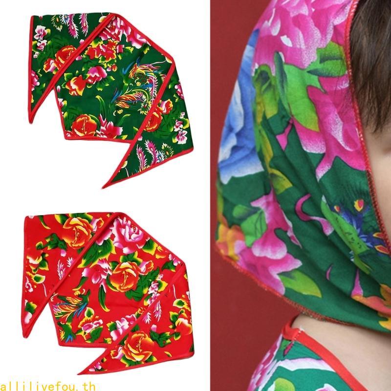 Hair Scarf Floral Bandana Colorful Northeast Large Floral Bandana Turban