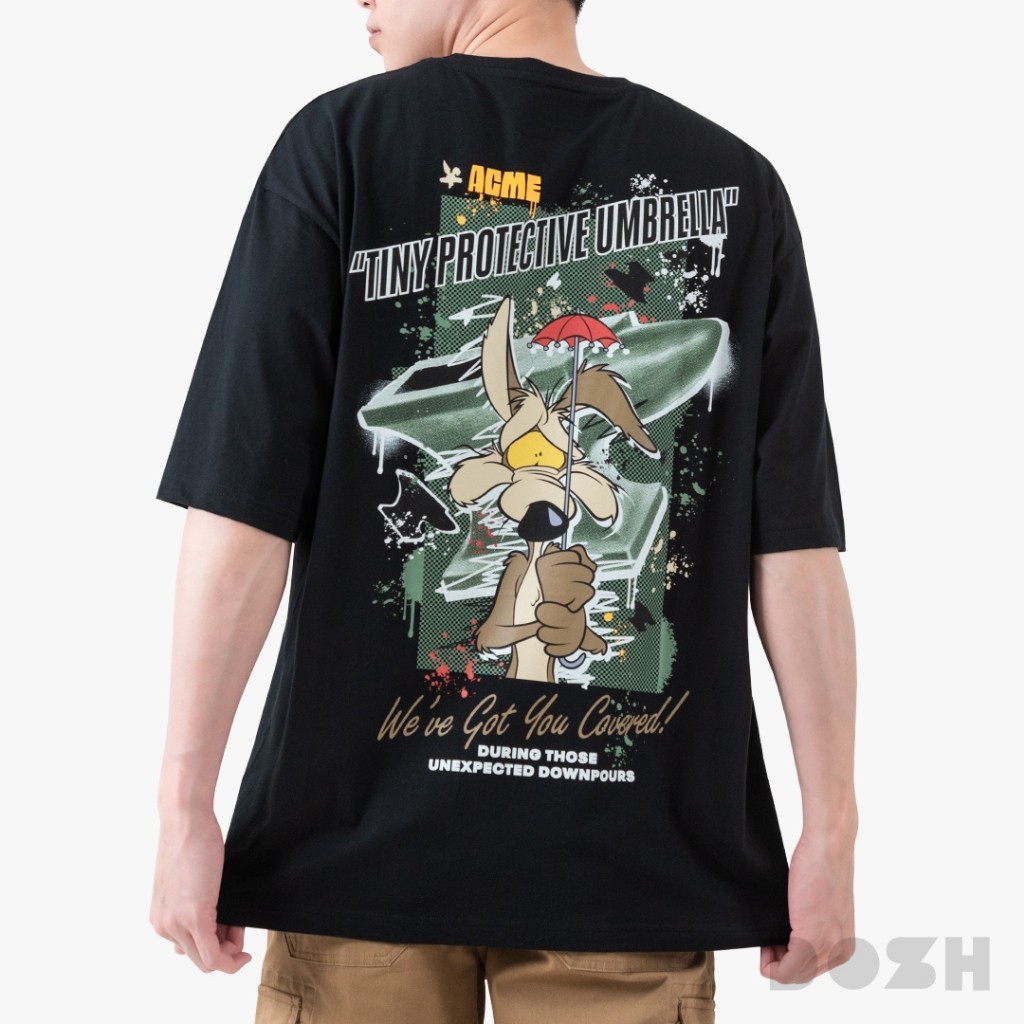 DOSH MEN'S OVERSIZED T-SHIRTS LOONEY TUNES เสื้อยืดโอเวอร์ไซส์ DLTMT5018-BL (M-2XL)