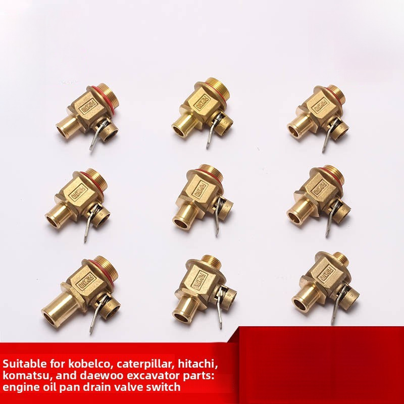 Excavator Parts Engine Oil Pan Drain Valve Switch Komatsu Caterpillar Hitachi Volvo Daewoo Kobelco