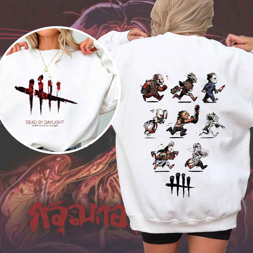 Dead by Daylight Crewneck Sweatshirt | Killer & Survivor Game| Unisex เสื้อสเวตเชิรท์คอกลมเกม  ใส่ได