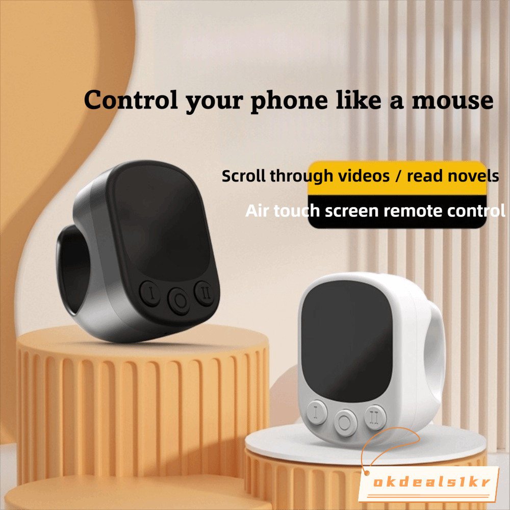 IOKDEALS1 Touchscreen Controller, Auto Screen Clicker Music Playback Control Bluetooth Ring Remote, Page Turning Function Scrolling Function Touchpad Remote Control ราคา ถูกที่สุด ดีลบีเคเค รูปภาพหลัก