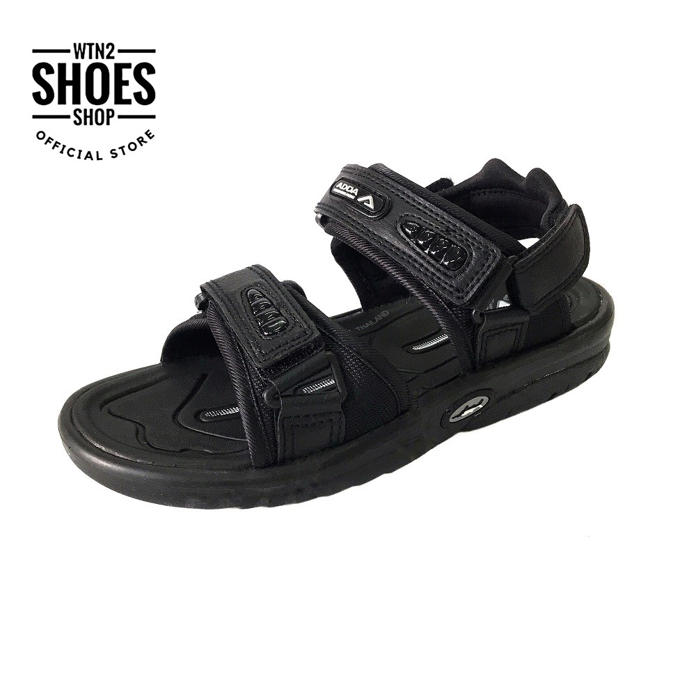 Men Heel Strap Adda 2N36 Men Sandals Black