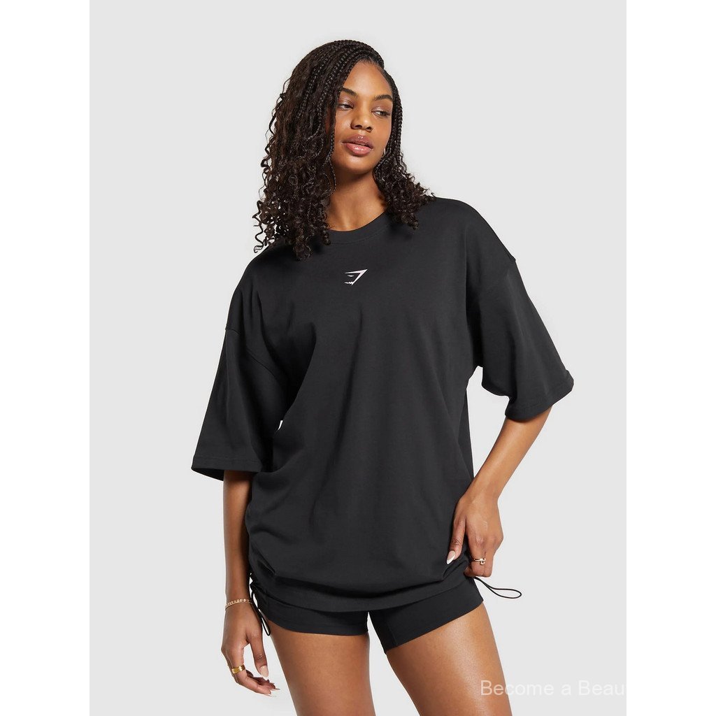 Gymshark miami Short-sleeved American-style sports and fitness casual loose-fit printed shirt T Wome