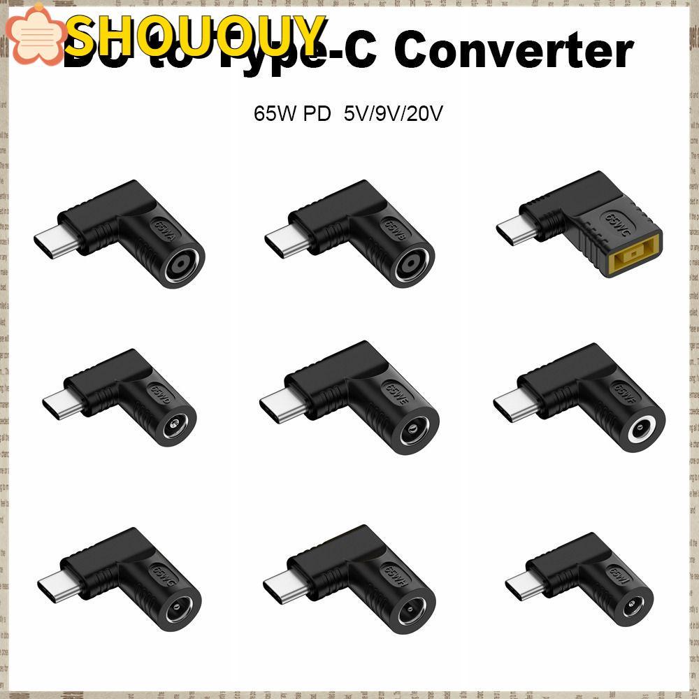 SHOUUY อะแดปเตอร์ 5v 9v 12v ปลั๊กสี่เหลี่ยม 5.5X2.5 7.4X0.9 4.5X0.6mm PD 65W สําหรับ //