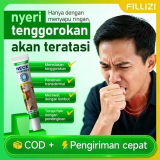 FILLIZI Gel Pendingin Leher & Tenggorokan - Meredakan Batuk, Hilangkan Dahak, Segarkan Tenggorokanmu