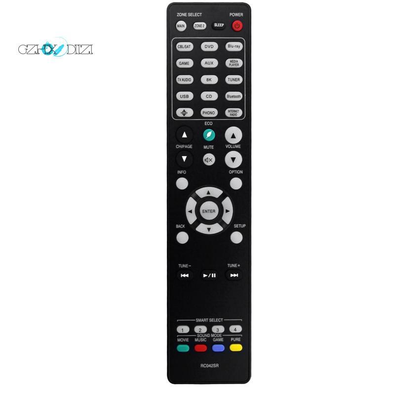 GzhxdiiziRC042SR รีโมทคอนโทรลสีดํารีโมทคอนโทรลพลาสติกสําหรับ 4K UHD Ultra HD AV Receivers Remote SR6