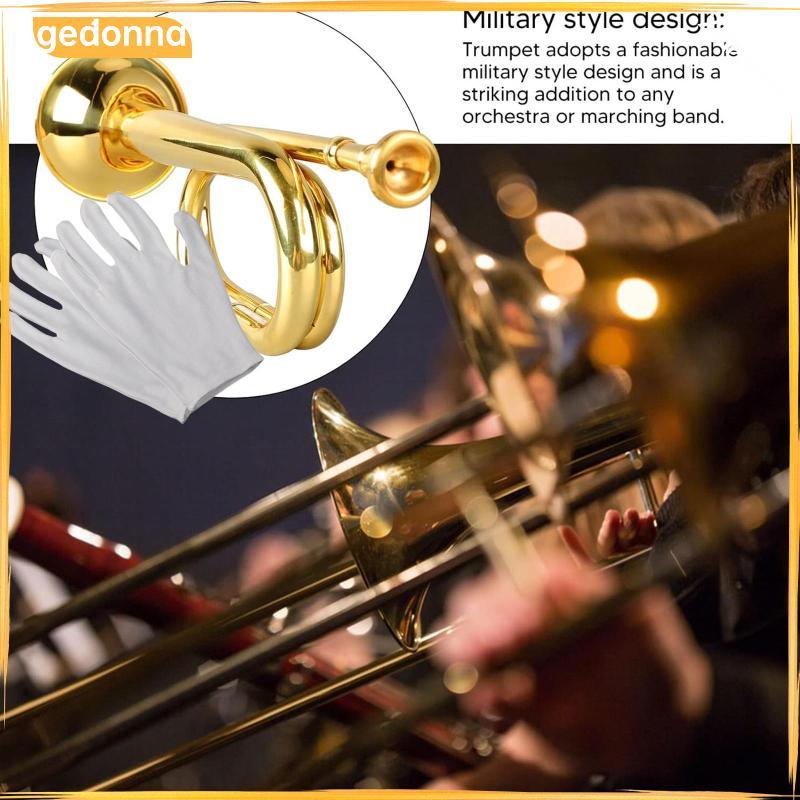 [gedonna] ทรัมเป็ต Bugle ขนาด 12 นิ้ว, เครื่องดนตรีโลหะผสมทองเหลือง, เป่า Bugle สําหรับประสิทธิภาพผู