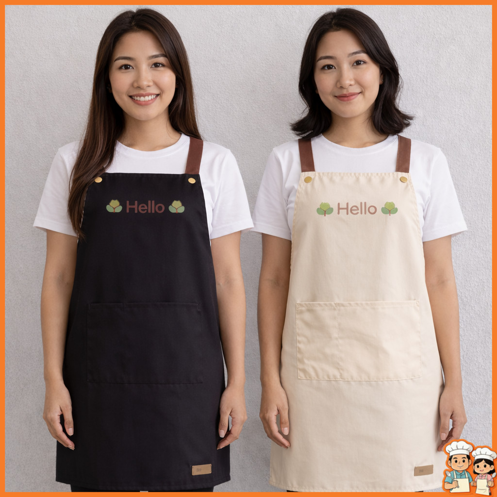 ผ้ากันเปื้อน PVC กันน้ำ กันน้ำมัน เอี๊ยมทำครัว สำหรับผู้ชายผู้หญิง ใช้ในห้องครัว ร้านอาหาร ชุดทำงาน