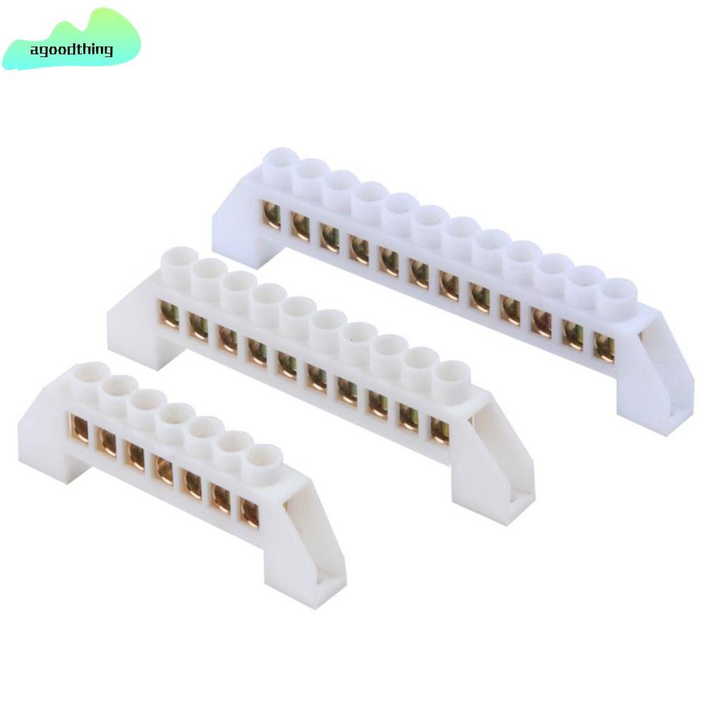 AGOODTHING Zero Row, Multi-specification Brass Grounding Terminal Block, ตัวเชื่อมต่อไฟฟ้าพร้อมรูสกร