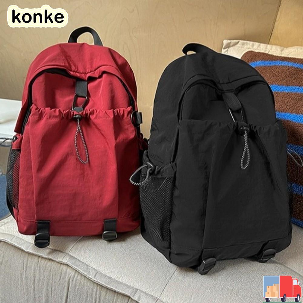 KONKE Student Knapsacks, Multi-pocket Large Capacity Shoulders Backpack, Adjustable Strap Casual Versatile Travel Rucksack