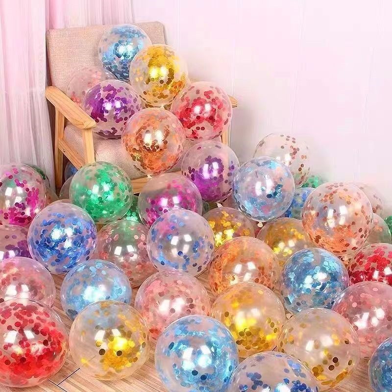 【จัดส่งวันนี้🚚】ชุด 50 ใบ ลูกโป่งกลิตเตอร์ ชุด Glitter Balloons ลูกโป่งวันเกิด เซตลูกโป่ง ลูกโป่งงานแต่ง วาเลนไทน์