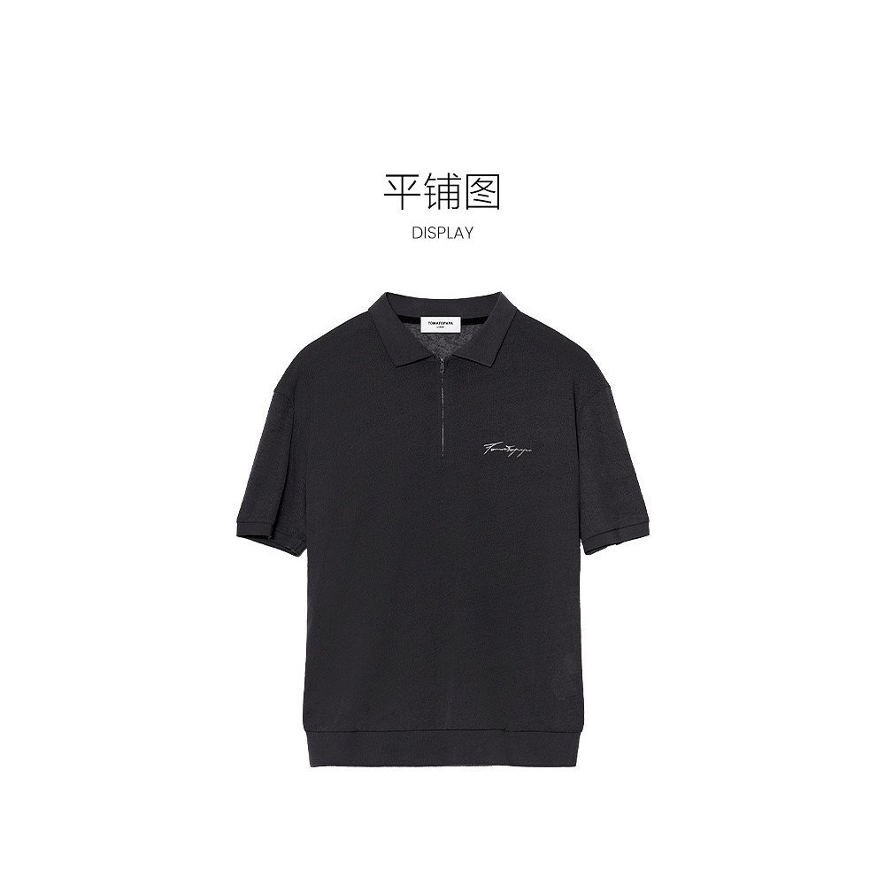 TOMATOPAPA Mens Sports Small Transparent polo Short Sleeve-Summer Breathable Gauze Lapel Fitness Training Short Sleeve — صورة 7
