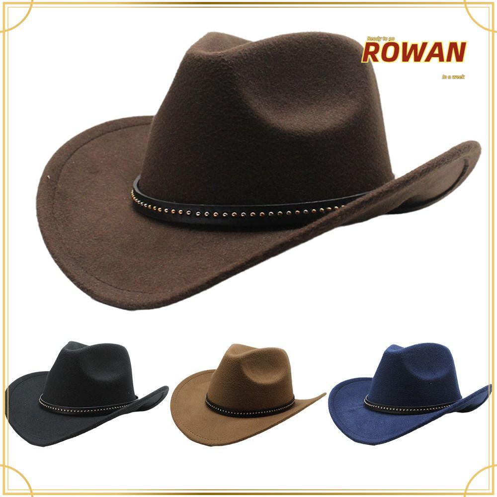 ROWANTH หมวกคาวบอย กันแดดน่ารักปีกกว้าง ระบายอากาศได้ดี เหมาะสำหรับสักราด คอสเพลย์ และปาร์ตี้