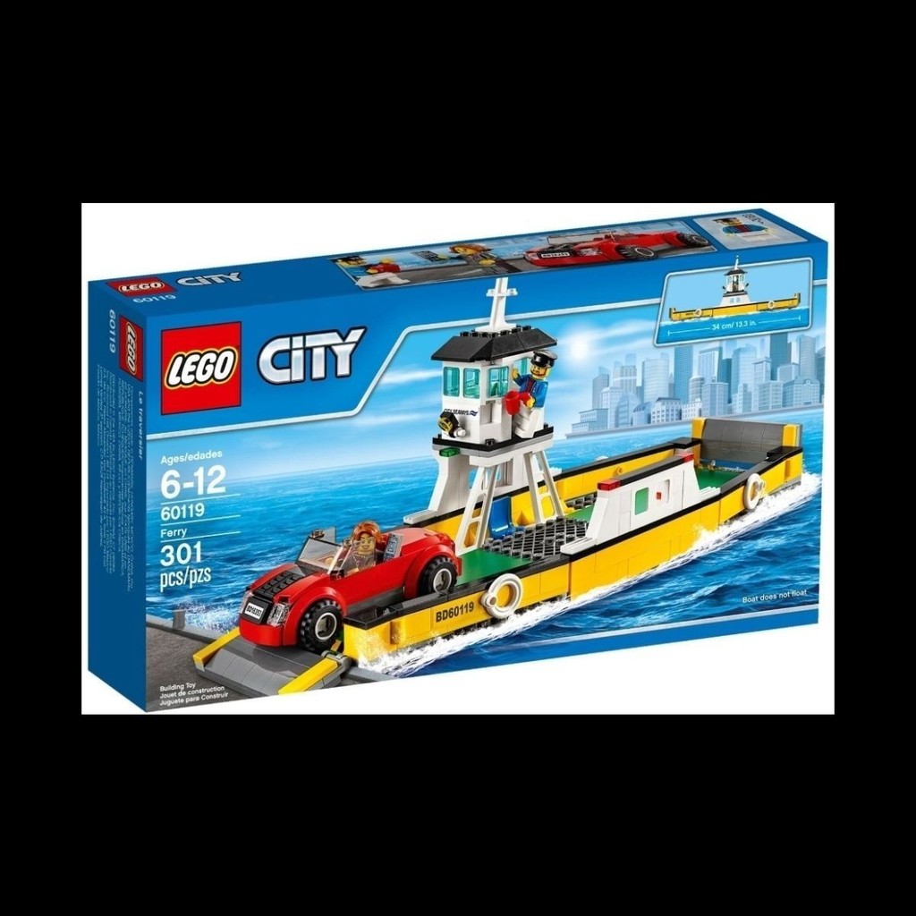 LEGO LEGO Exhibists 60119 Car Ferry Ship City Series Boys Building Blocks ประกอบของเล่น 010001