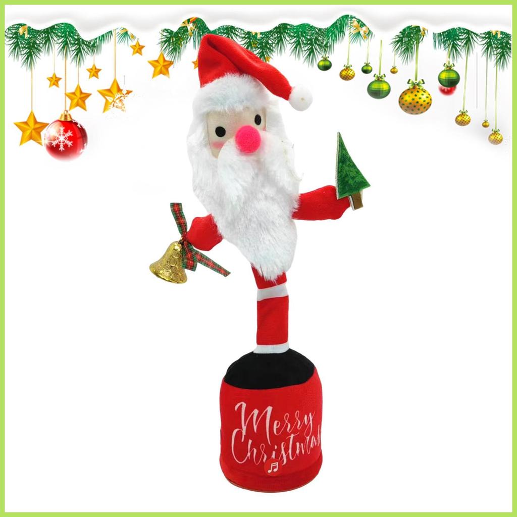 Twerking Santa Sing Santa Plush คริสต์มาสตุ๊กตาสัตว์นุ่ม Animated Santa เต้นรํา Santa Claus สําหรับ 