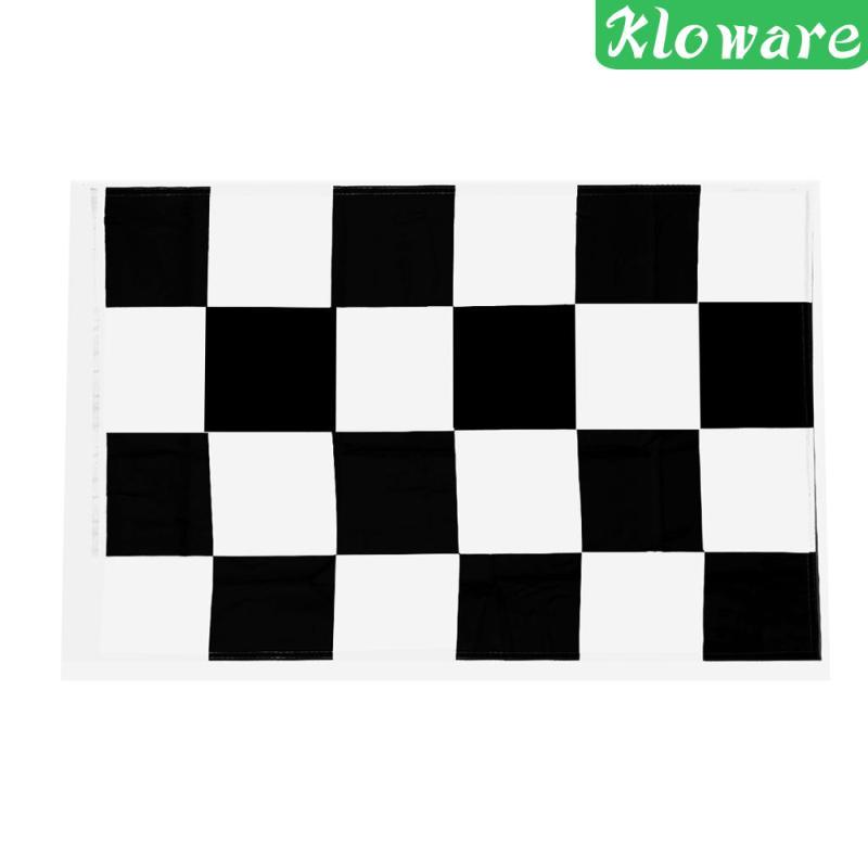 [Kloware] Racing Black White Chequed Start End Banner Flag 90x150cm Lattice Flag