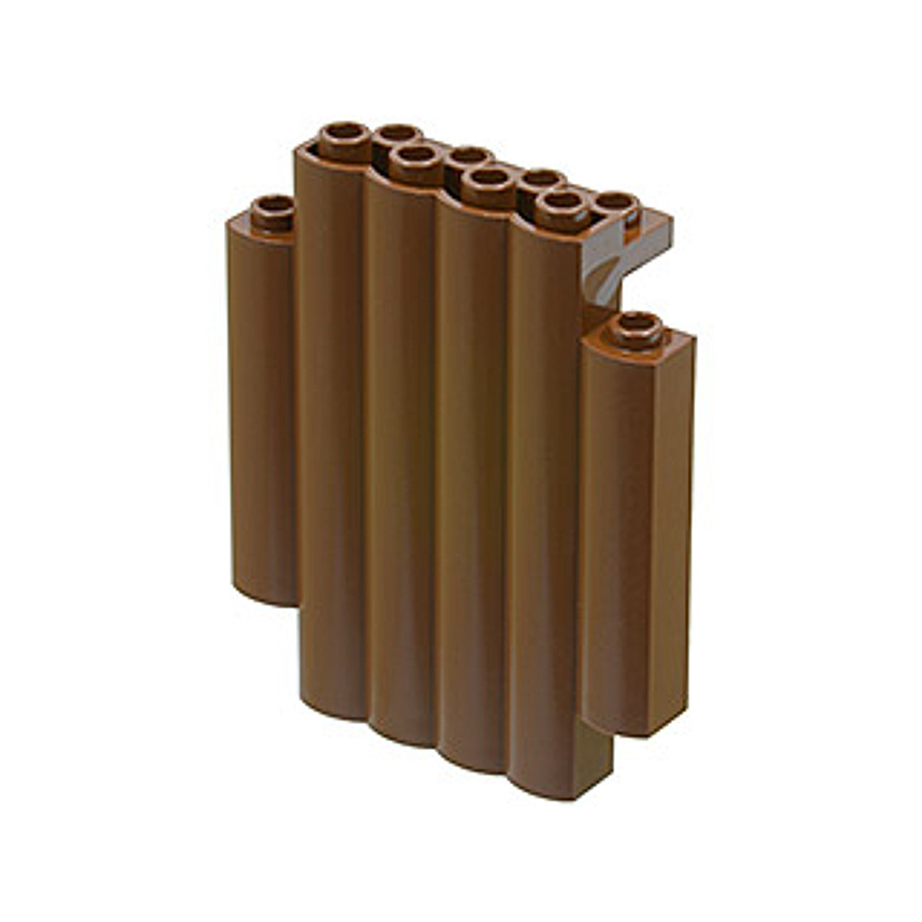 Brick2cube Part - Panel 2 x 6 x 6 with Log Profile (Palisade) - 30140